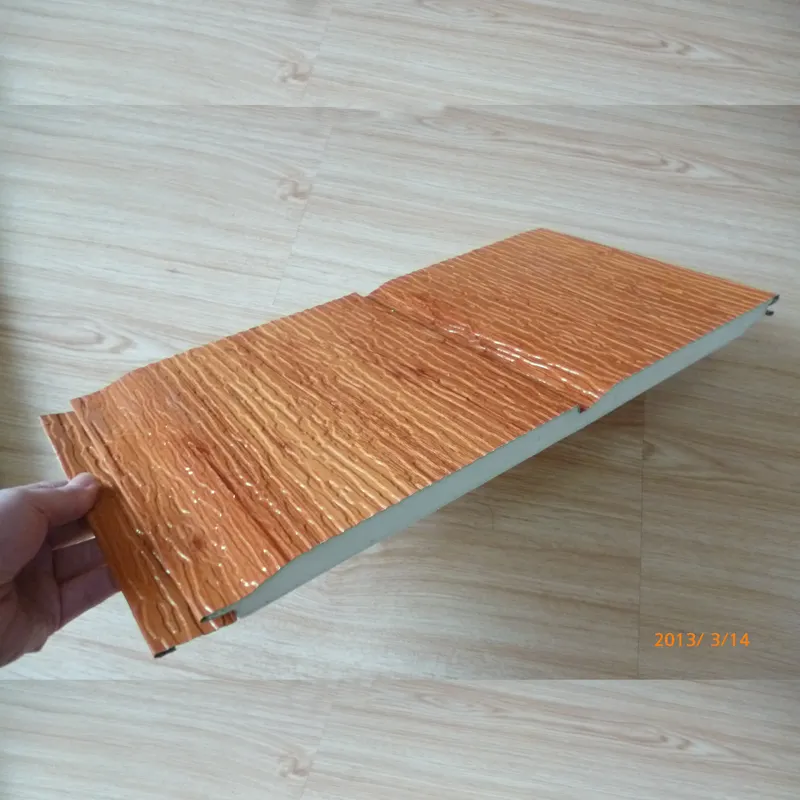 Heat insulation PU Composite Panel/facade wall panel/16/60mm/exterior cladding/wooden like