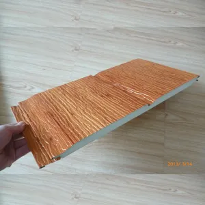 Panel Komposit PU Insulasi Panas/Panel Dinding Permadani/16/60Mm/Pelapis Eksterior/Kayu Seperti