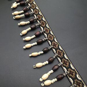 Nazionale bohémien fiocco vento appeso perline di legno fatto a mano perline per unghie accessori per abbigliamento nastro di pizzo - Product Image 5