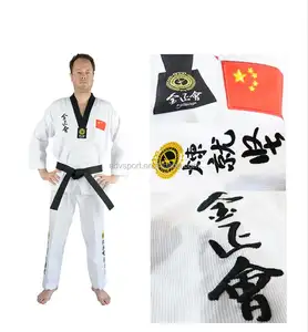 Logotipo personalizado de Alta qualidade taekwondo roupas