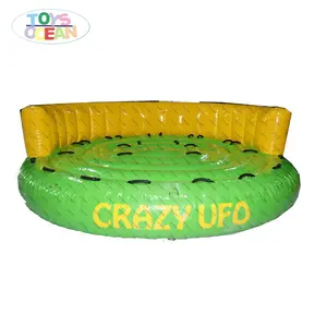 summer hot selling inflatable towable flying ufo crazy sofa For Aquatic Park Games