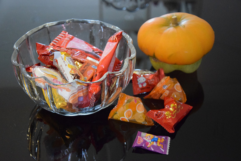pumpkin shaped candy jar,glass cookie jars,glass storage container with lids.