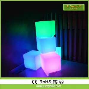 Led fabricants de chaises de cube éclairage chine/étanche en plastique led cube président