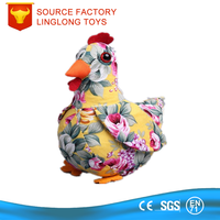 Cadeaux d'entreprise personnalisés Jouets en peluche Poupée coq en peluche Coq multicolore Jouets en peluche