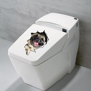 <span class=keywords><strong>Adesivi</strong></span> <span class=keywords><strong>Murali</strong></span> 3D con <span class=keywords><strong>Gatti</strong></span> e Cani, Decorazioni per Bagno e Casa, Decalcomanie in Vinile Vivaci, Poster Artistici da Parete - Product Image 3