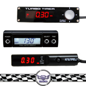 Coche Negro Turbo Timer Type-0 LED Rojo EVO STI WRX RX8 G35 Universal. - Product Image 1