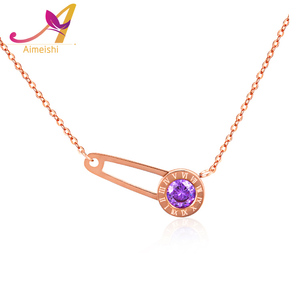 Japón y Corea Del sur dulce <span class=keywords><strong>de</strong></span> papel acero <span class=keywords><strong>de</strong></span> titanio <span class=keywords><strong>de</strong></span> oro rosa cadena <span class=keywords><strong>de</strong></span> la clavícula collar <span class=keywords><strong>de</strong></span> la muchacha - Product Image 2