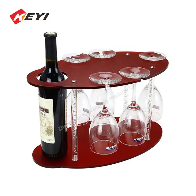 Оптовая продажа, индивидуальная акриловая стойка для бокалов для красного вина, акриловая витрина для бокалов