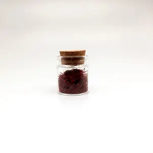 高品质的小玻璃糖果罐与盖藏红花瓶