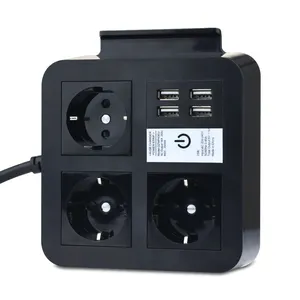 Enchufe de extensión USB estándar de Corea/Alemania, Regleta de alimentación con cable