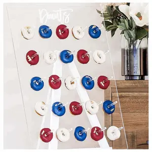 Clear Acrylic Donut Board Acrylic Donut Display Holds up to 50 Donuts