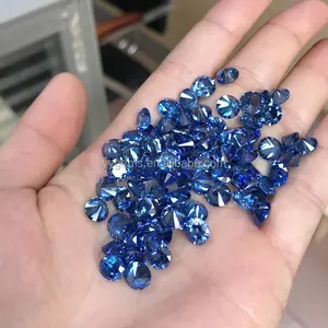 Gemas sintéticas piedra industrial hombre suelto azul zafiro