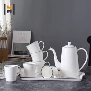 9PCS High quality japanese tea pot set fashion fine bone china 4 service coffee cup set