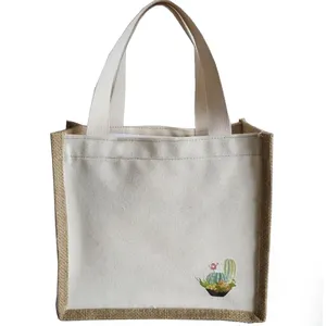 올라 키 엘리 Reusable 쇼핑 Ebay 도매 넘기고 Natural 싼 황 마 Tote Bag