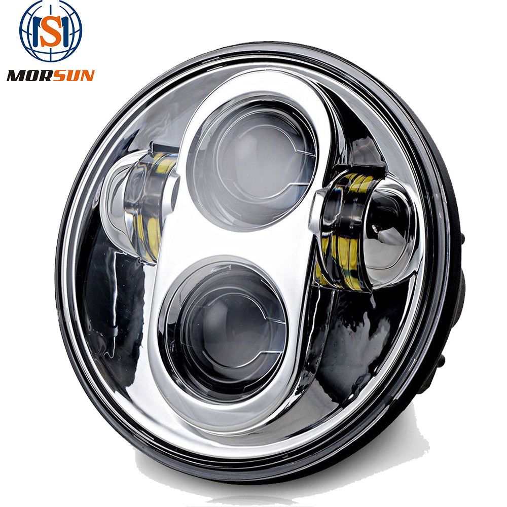 Завод Гуанчжоу, 5,75 дюйма, 5 3/4 светодиодов, harley, круглые герметичные лучи, дальний/ближний свет, светодиодные фары, мотоциклетные фары