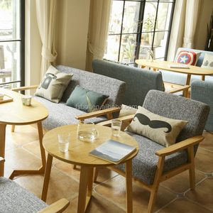 Nouveaux canapés en bois et en tissu de style chinois <span class=keywords><strong>pour</strong></span> restaurant, canapé de café, chaise, <span class=keywords><strong>banc</strong></span> rembourré - Product Image 3