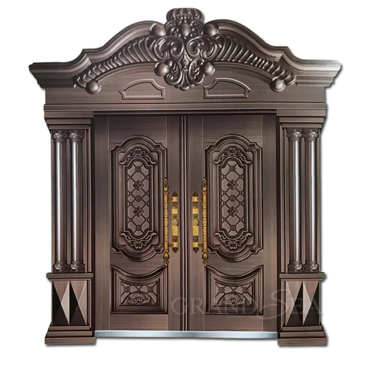 Baroco style sell well cheap security steel armored door for house