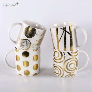 Taza de porcelana de cerámica personalizada con tapa, tazas de café turcos reutilizables - Product Image 3