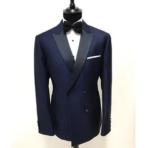 HD119 Double Breasted Wedding Men Suits for Groom 2022 Two Piece Blazer Jacket Pants Peaked Lapel Tailor Made Man Suit