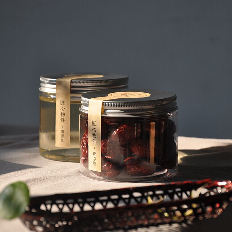 395ml cylinder  glass jar with screw lid