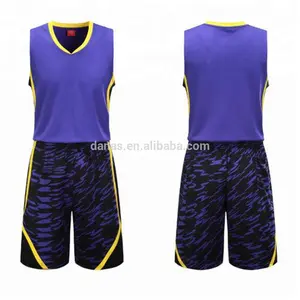 Danas Nieuwste Ontwerpen Goede Kwaliteit Sublimatie Basketbal Uniformen Goedkope Violet Basketbal Jersey