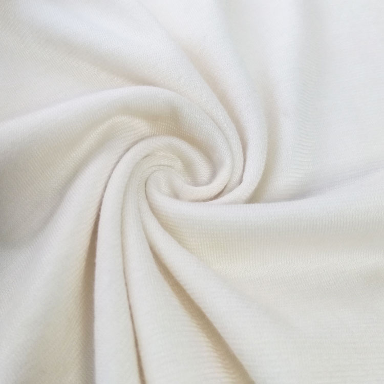 Hot Sale Black White Tshirt Bamboo Fiber Mix Cotton Single Jersey Fabric