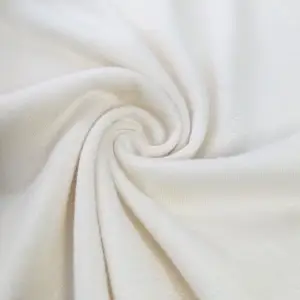 Vendita calda nero bianco tshirt in fibra di bambù cotone misto tessuto jersey singolo
