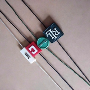 Factory plastic product manufacturers price custom brand logo plastic swing label wax hang tag rope for clothing tag