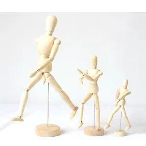 कलाकारों लकड़ी पुतला चल अंगों समायोज्य मानव पुतला