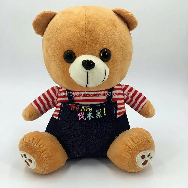 Пользовательский плюшевый мишка Тедди одежда джинсы костюм детские подарки ковбойский Мишка Тедди