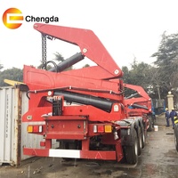Remorque de charge latérale pour conteneur, tri-essieu arrière, conteneur, grue de 20 pieds de 40 pieds