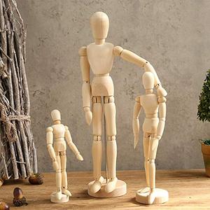Maniquí de Dibujo Artístico de Madera de 5 Pulgadas con Base y Cuerpo Flexible - Product Image 4