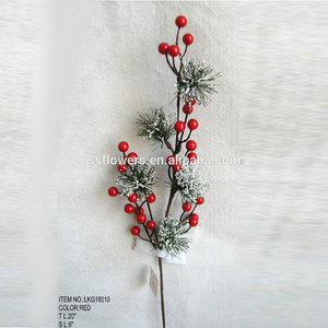 artificial Berry pequeño Navidad selección 20 "con agujas de pino ornamento para la Navidad decoración de la <span class=keywords><strong>casa</strong></span> - Product Image 1