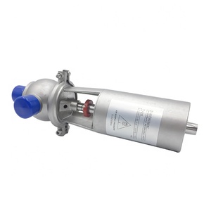 SS304 SS316L 22MM Type d'angle sanitaire hygiénique pneumatique inversant sanitaire de qualité alimentaire aseptique de haute qualité vanne de siège d'arrêt - Product Image 2