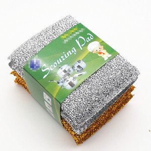 Vàng Bạc Nylon Nhà Bếp Không Kim Loại <span class=keywords><strong>Net</strong></span> Scrubber Món Ăn Rửa Mài Mòn Không Xước Miếng Bọt Biển Cọ Rửa <span class=keywords><strong>Pad</strong></span> <span class=keywords><strong>Sponge</strong></span> Scourer Chà Miếng Bọt Biển - Product Image 4