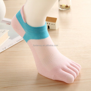Chaussettes en coton pour adultes, sport d'affaires, cheville, cinq doigts - Product Image 3