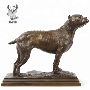 Hete Verkoop Levensgrote Dieren Gieten Bronzen Beeld Dane Easygoing Metalen Hond Sculptuur - Product Image 3