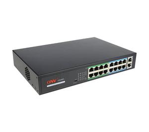 สวิตช์สมาร์ทโฟน16พอร์ต10/100Mbps พร้อมพอร์ต RJ45 2 1000Mbps แบบไม่มีการจัดการรองรับระยะไกล10M/250M - Product Image 1