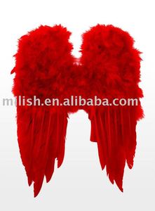 <span class=keywords><strong>Ali</strong></span> d'<span class=keywords><strong>Angelo</strong></span> <span class=keywords><strong>Rosse</strong></span> con Piume per Feste MW-0009 - Product Image 4