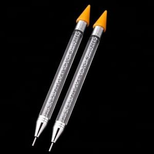 Dual-Ended Wax Nail Rhinestone Picker Pen Puntjes Acryl Handvat Gem Pick Up Applicator Tool Zelfklevende Dot hoofd Tips - Product Image 4