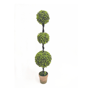 Manufacturer faux triple ball shape boxwood topiary artificial plant for outdoors