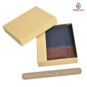Rfid — portefeuille en <span class=keywords><strong>cuir</strong></span> véritable pour hommes, anti-Rfid, <span class=keywords><strong>porte</strong></span>-cartes, tripliable, accessoire de voyage - Product Image 6