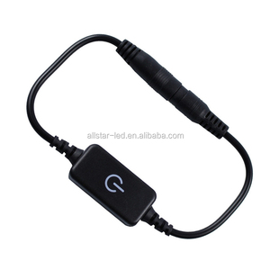 <span class=keywords><strong>Variateur</strong></span> <span class=keywords><strong>LED</strong></span> tactile iTouch avec connecteurs DC femelle et mâle pour bande <span class=keywords><strong>LED</strong></span> monochrome 12V/24V, style en ligne, noir/blanc - Product Image 3
