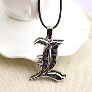 Gioielli di moda prodotto più venduto Anime <span class=keywords><strong>Death</strong></span> <span class=keywords><strong>Note</strong></span> L doppio segno collane da uomo - Product Image 2