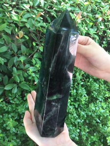 Precio al por mayor natural verde fluorita cristal cuarzo puntos varitas para la venta - Product Image 6