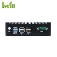 Mini PC Compacto para Operación Continua 24/7, Sistema Barebone Sin Ventilador J3160, Mini Computadora Nano Linux con 2*HD, 6*USB, RS232