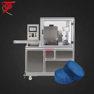 Full automatic soap cutting blue bubble toilet block bowl making machine