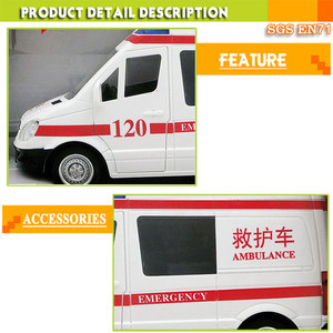 <span class=keywords><strong>Ambulance</strong></span> <span class=keywords><strong>jouet</strong></span> professionnelle à friction à l'échelle 1:16 avec lumières d'urgence réalistes, sirène et musique pour enfants - Product Image 4