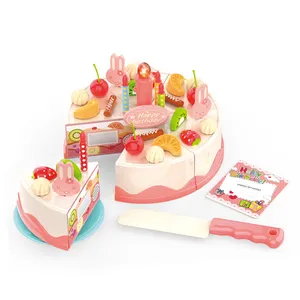 Kids toy birthday cake plastic cake cutting toys with EN71 HC417711