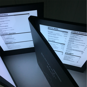 Couverture de menu LED à double page, menus rétroéclairés à LED, couverture de menu éclairée, dossier de menu éclairé pour hôtel, boîte de nuit - Product Image 5